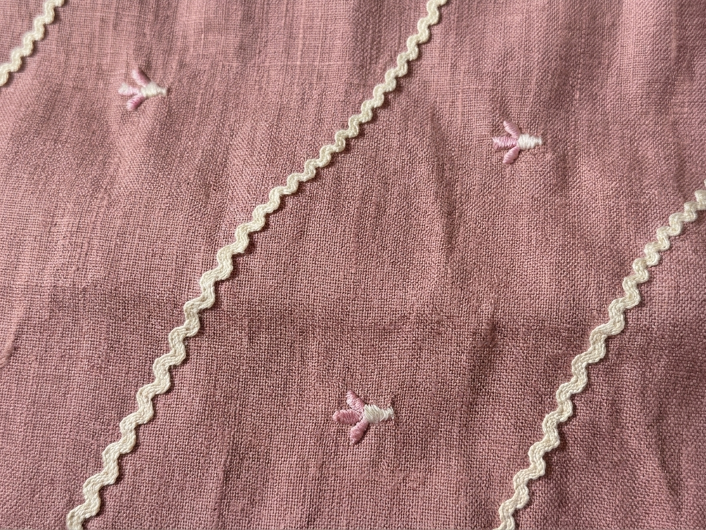 Pink Floral Haze Embroidery Gown