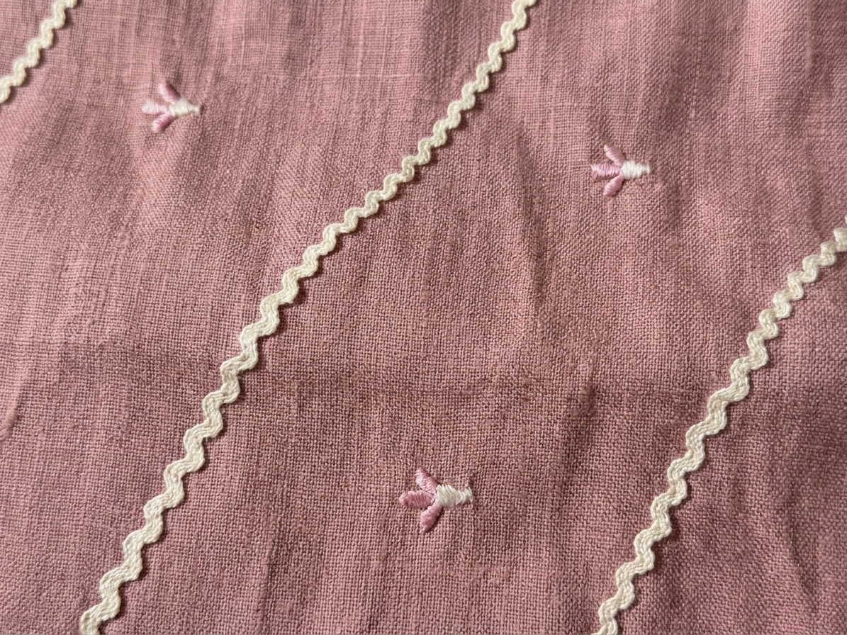 Pink Floral Haze Embroidery Gown
