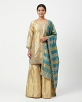 Gold Shimmer Palazzo 3-piece Set