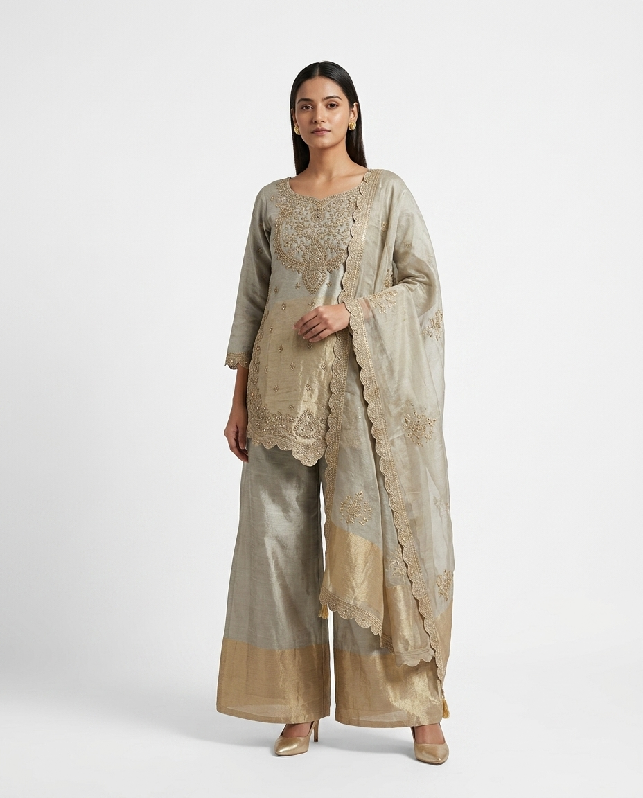 Shimmer 3-piece long top set