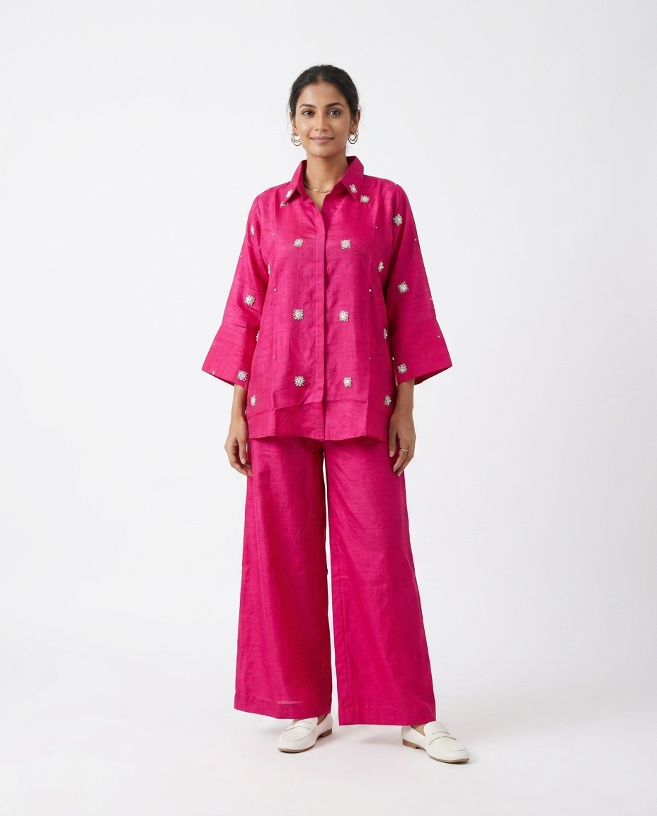 Rani Pink Embellished Salwar Set