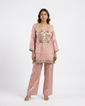 Blush Pink Crepe Kurta Set