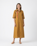 Tan Line Cotton Linen Gown