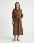 Mocha Cotton Linen Gown