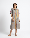Kosh Light Beige Gown Cotton Linen