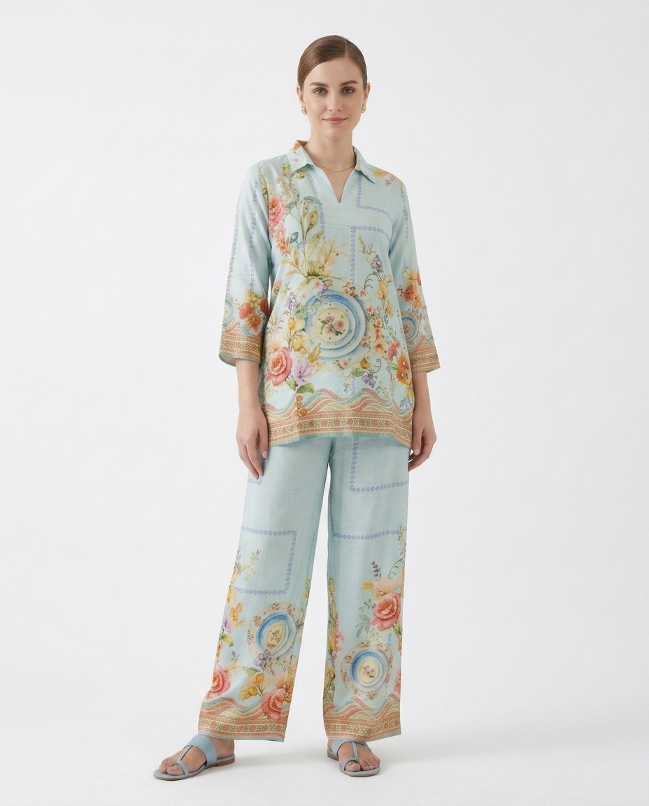 Blue Floral 2 piece set