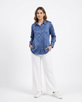 Royal Wave Crepe shirt