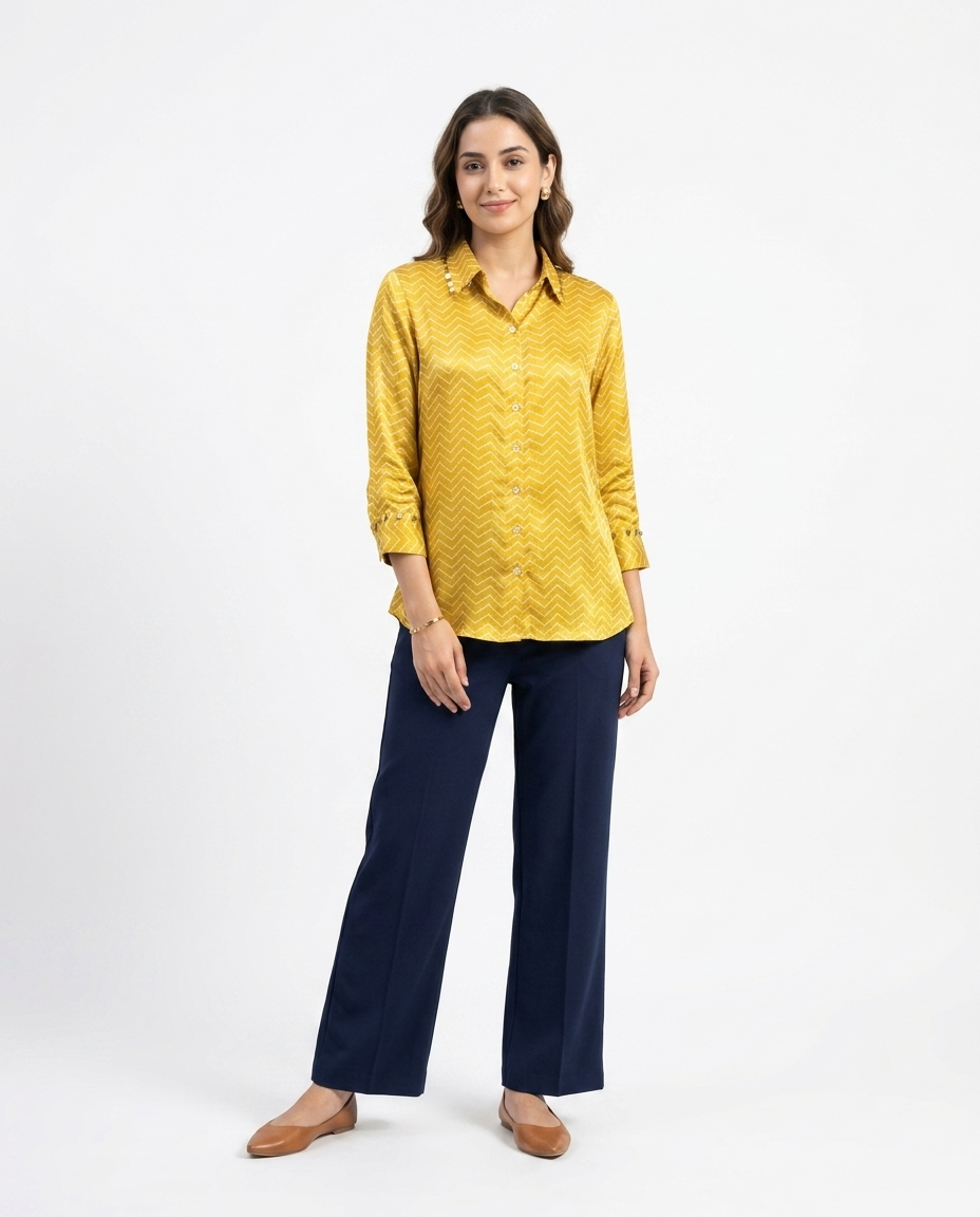 Sunlit Wave Crepe shirt