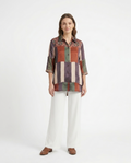 Crimson Mosaic Crepe shirt
