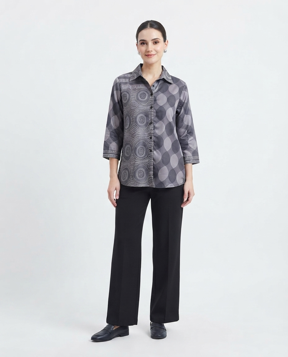 Linar Mosaic Crepe Shirt
