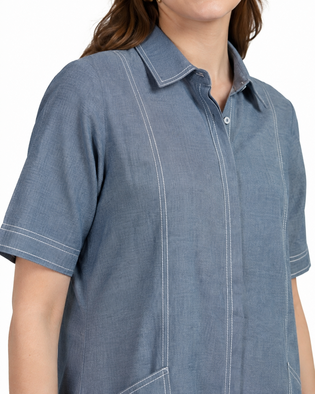 Light grey Cotton Linen Gown