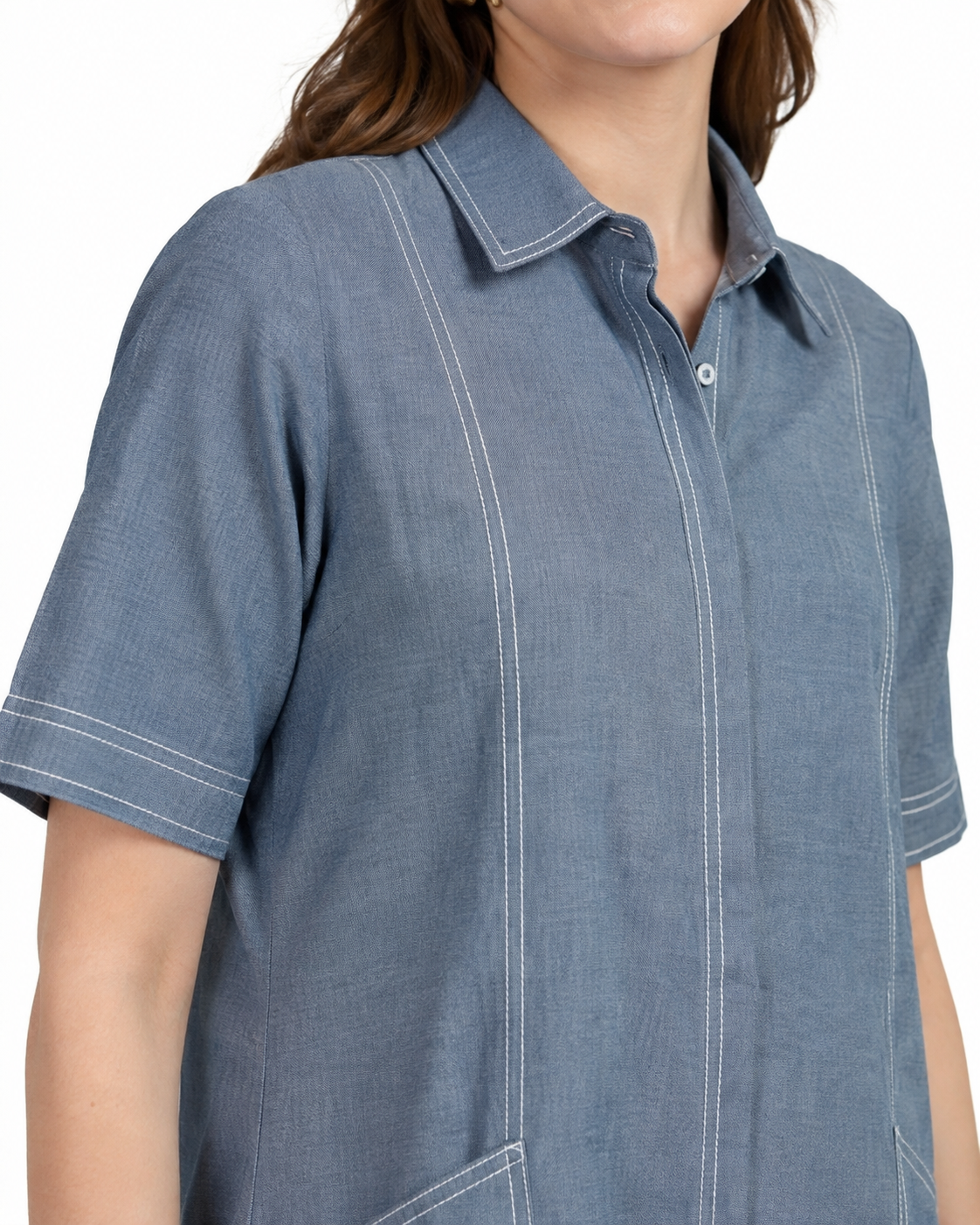 Light grey Cotton Linen Gown