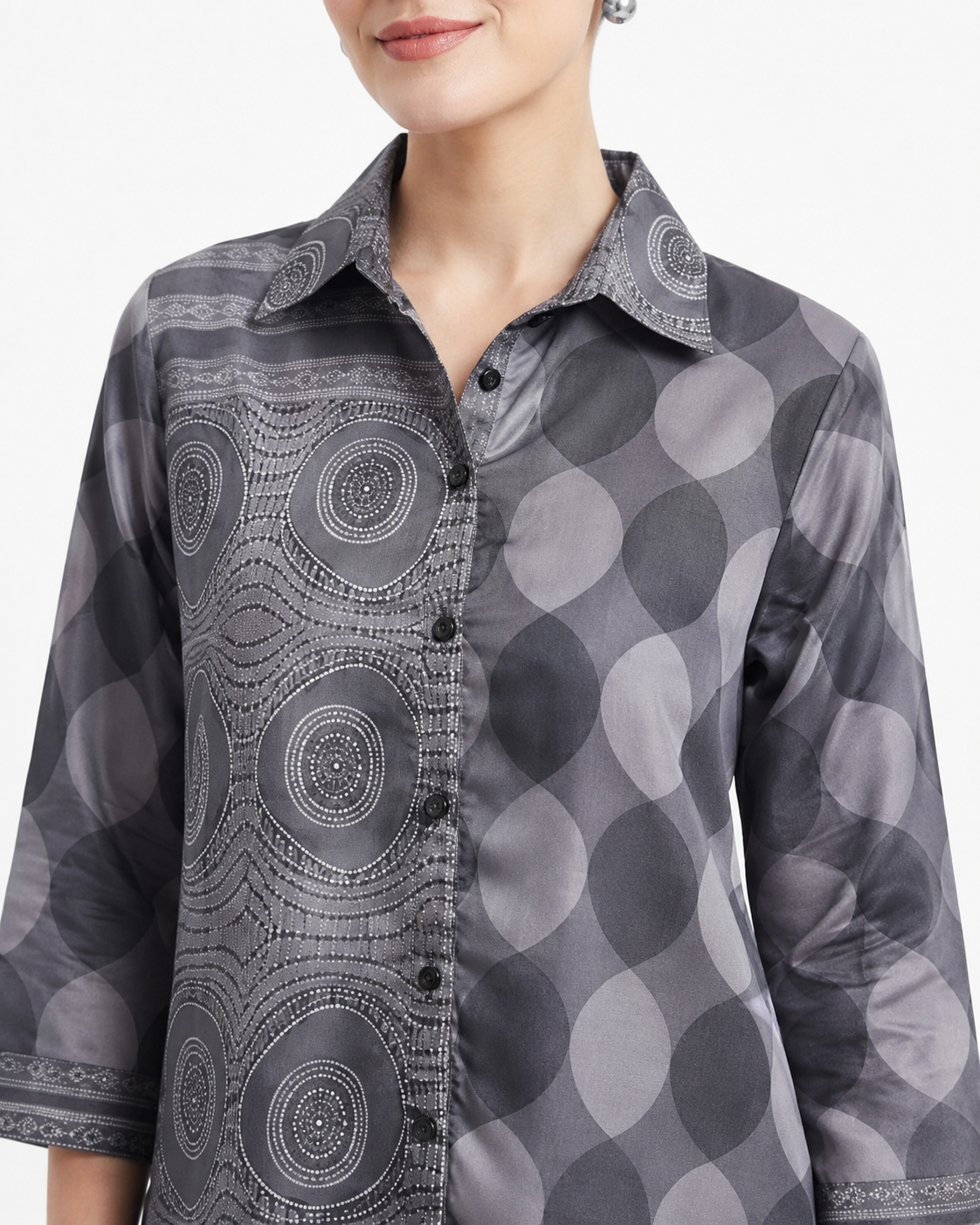 Linar Mosaic Crepe Shirt
